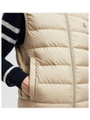 1A00076 54A81 20L Logo Patch Down Vest Beige Men s Jacket TLS - MONCLER - BALAAN 5