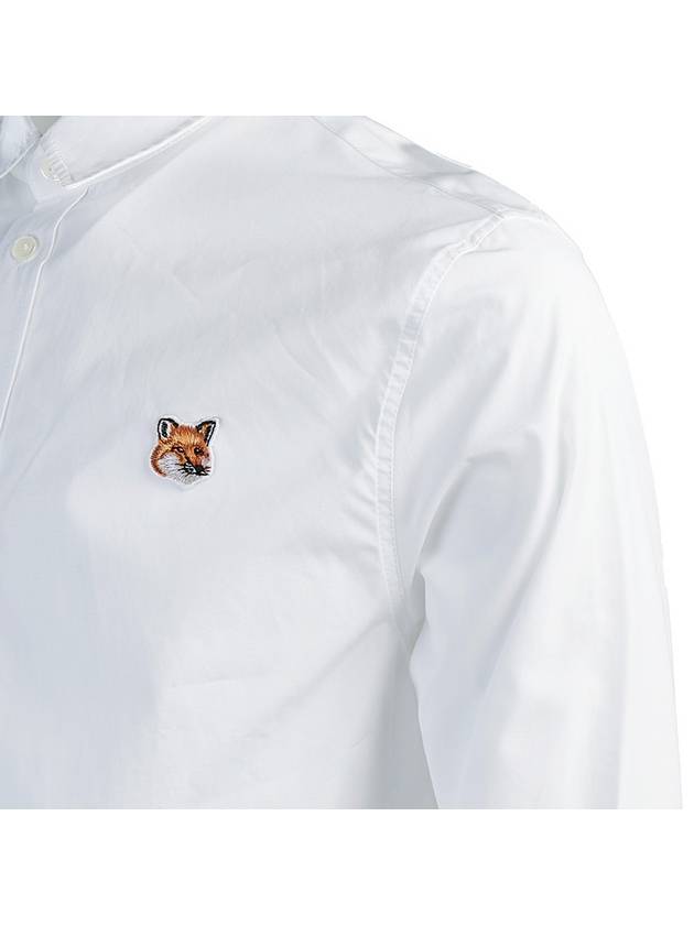 Fox Head Long Sleeve Shirt White - MAISON KITSUNE - BALAAN 6