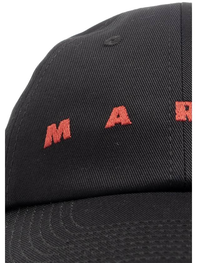 Embroidered Logo Ball Cap Black - MARNI - BALAAN 5