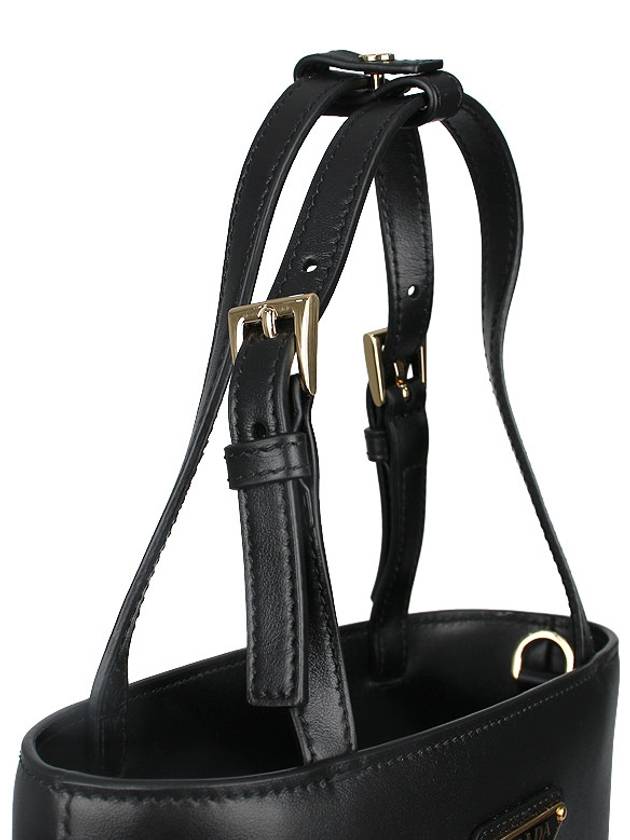 Triangle Logo Tote Bag Black - PRADA - BALAAN 9