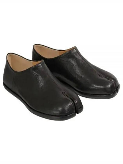 Tabi Babouche Leather Slippers Black - MAISON MARGIELA - BALAAN 2