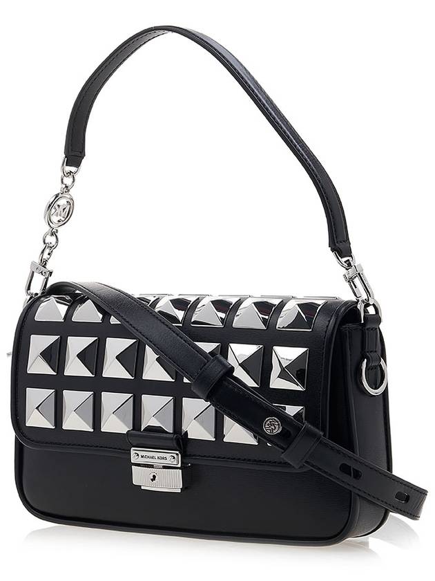 Women's Studded Leather Shoulder Bag Black - MICHAEL KORS - BALAAN 3