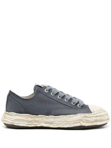 Peterson 23 Canvas Lace Up Low Top Sneakers Black - MAISON MIHARA YASUHIRO - BALAAN 1