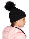 Kids Pom Merino Wool Drop Beanie BERRETTO 3B0001804S01999 - MONCLER - BALAAN 5