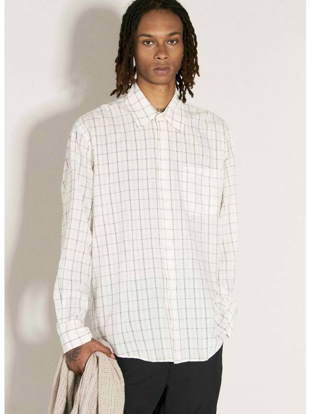 Above Check Long Sleeve Shirt White - OUR LEGACY - BALAAN 2