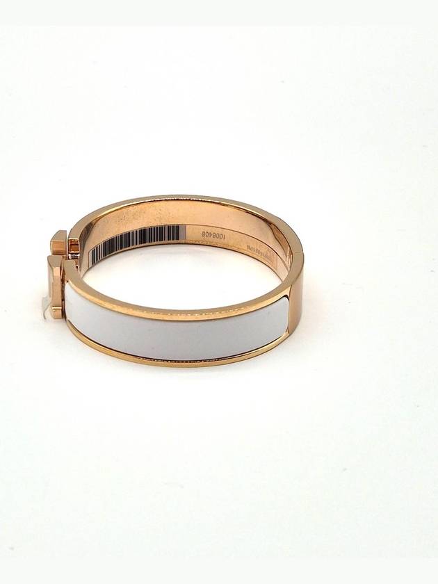 Clic H Bracelet Rose Gold Blanc - HERMES - BALAAN 6