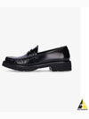 Women's Chunky Penny Slippers Smooth Leather Loafers Black - SAINT LAURENT - BALAAN 2