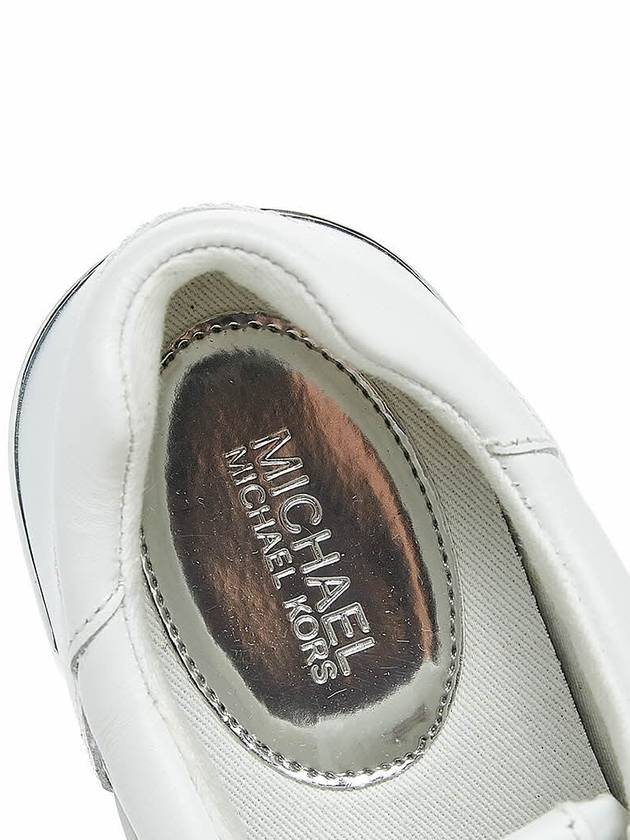 Allie Logo Leather Low Top Sneakers White - MICHAEL KORS - BALAAN 8