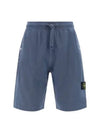 Wappen Patch Old Regular Fit Shorts Avio Blue - STONE ISLAND - BALAAN 2