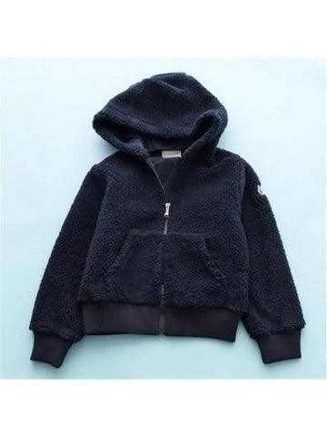 Moncler Baby Hooded Fleece Jacket Navy - MONCLER - BALAAN 1