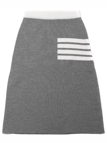 Skirt 4bar stripe double face merino wool line skirt - THOM BROWNE - BALAAN 1