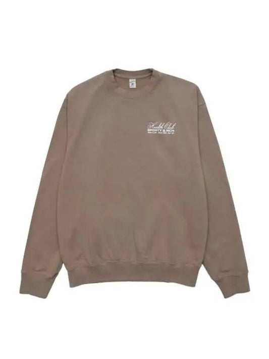 Health Club Cotton Sweatshirt Light Brown - SPORTY & RICH - BALAAN 2