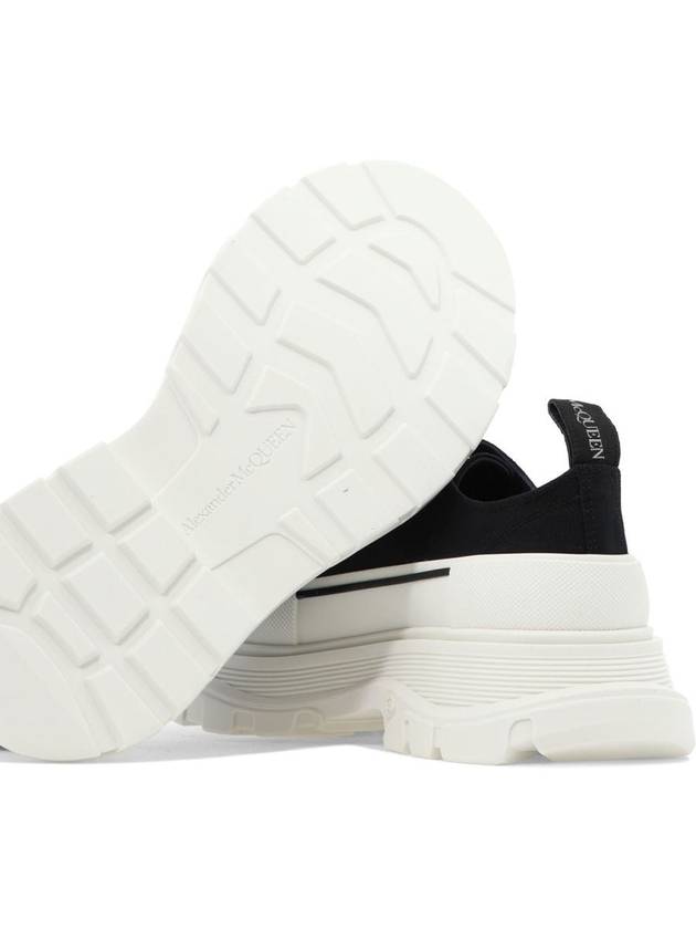 Tread Slick Low Top Sneakers Black White - ALEXANDER MCQUEEN - BALAAN 6