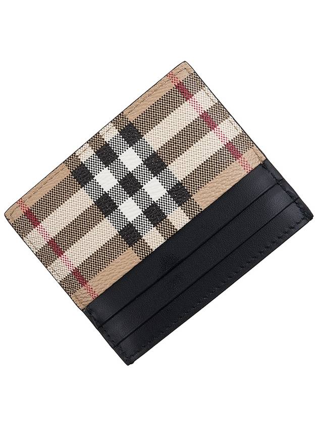 Check Leather Card Wallet Beige - BURBERRY - BALAAN 8