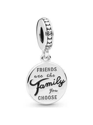 Friends Are Family Dangle Bracelet Charm Silver - PANDORA - BALAAN 1