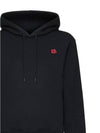 Boke Flower Embroidery Drawstring Hoodie Black - KENZO - BALAAN 4