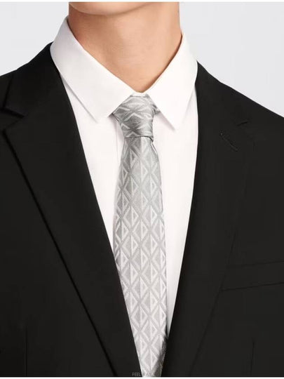 Men's CD Diamond Silk Tie Grey - DIOR - BALAAN 2