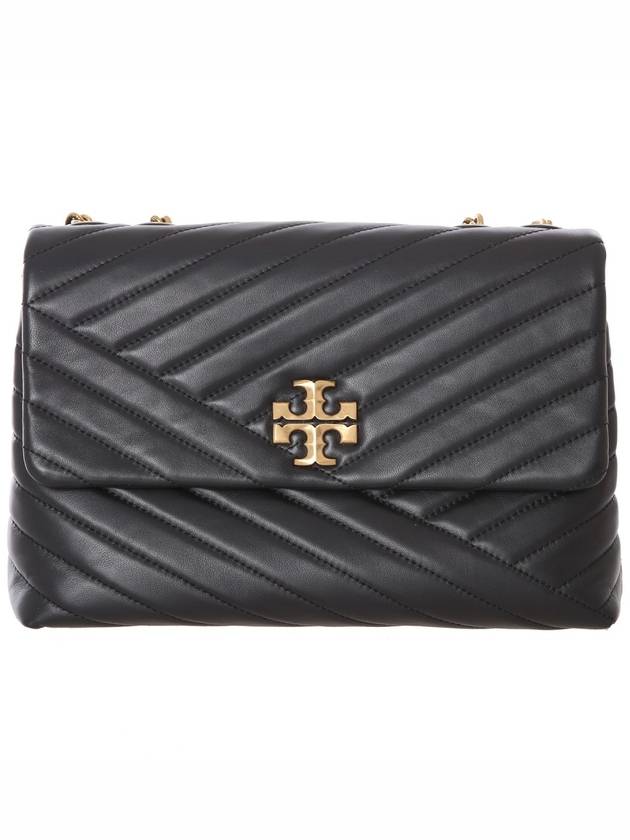 Kira Chevron Convertible Shoulder Bag Black - TORY BURCH - BALAAN 2