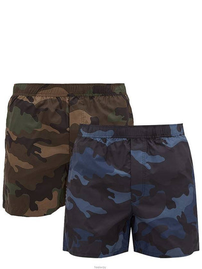 Camouflage Swim Shorts Green - VALENTINO - BALAAN 2