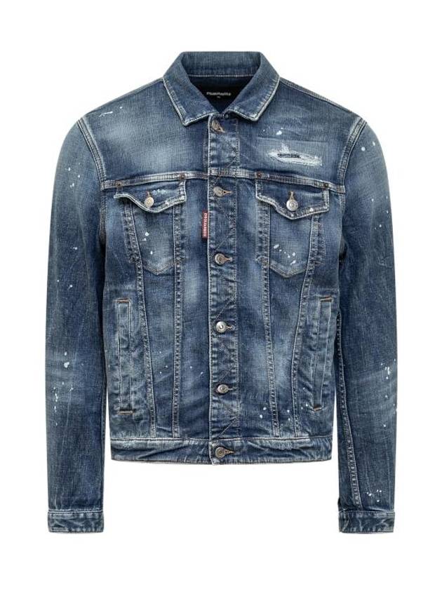 Stretch Dan Denim Jacket Blue - DSQUARED2 - BALAAN 2