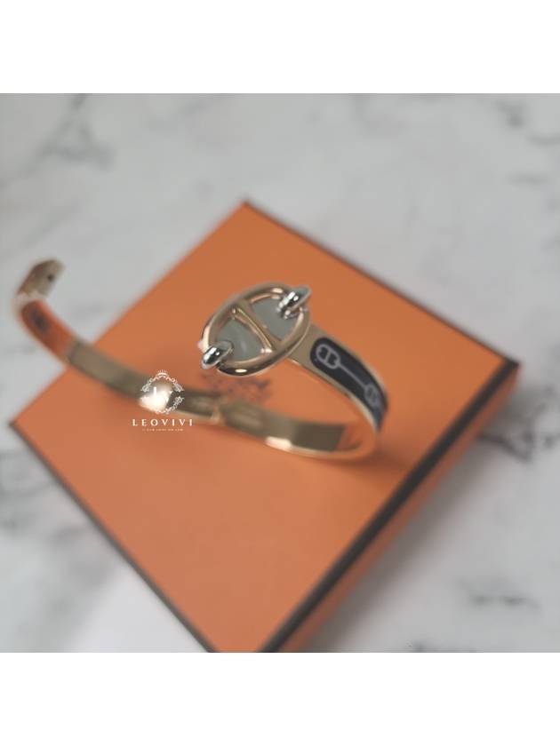 Mini Click Chaine Blue Stone Bracelet Rose Gold - HERMES - BALAAN 9