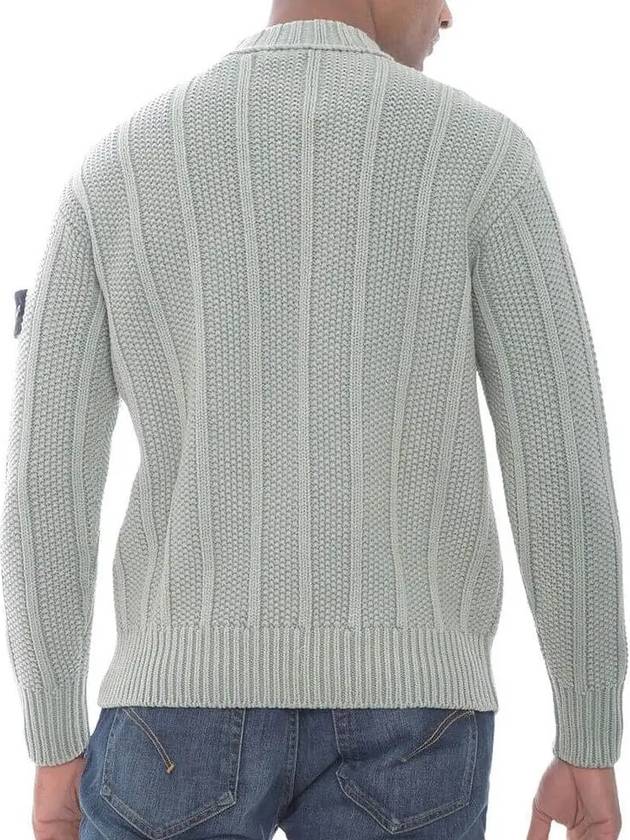 Wappen Patch Mock Neck Knit Top Sage Green - STONE ISLAND - BALAAN 3