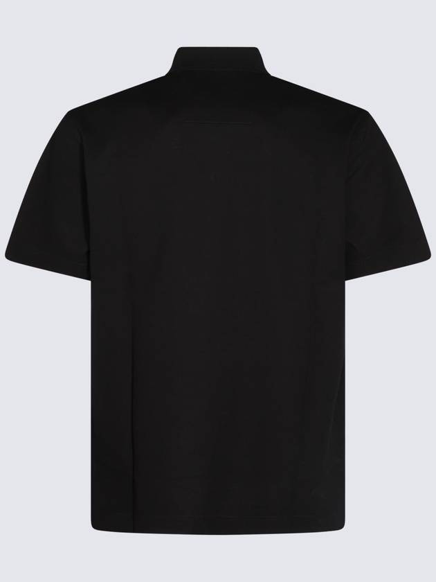 Embroidered Logo Cotton Polo Shirt Black - GIVENCHY - BALAAN 5