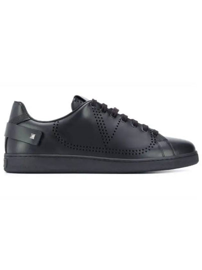 Backnet Leather Low Top Sneakers Black - VALENTINO - BALAAN 2