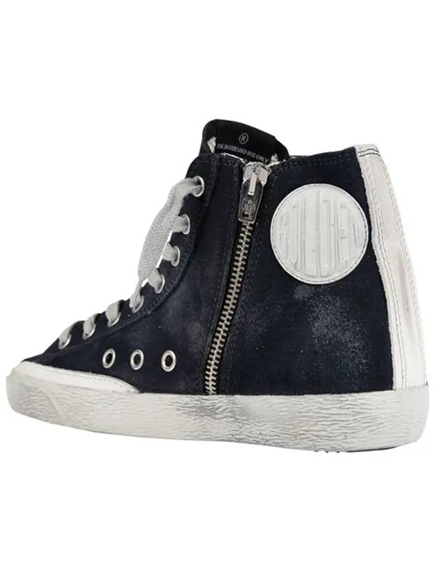 Leather Francy High Top Sneakers Night Blue - GOLDEN GOOSE - BALAAN 5