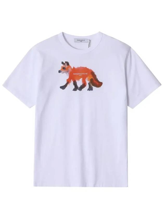 Fox Print Short Sleeve T-shirt White - MAISON KITSUNE - BALAAN 6