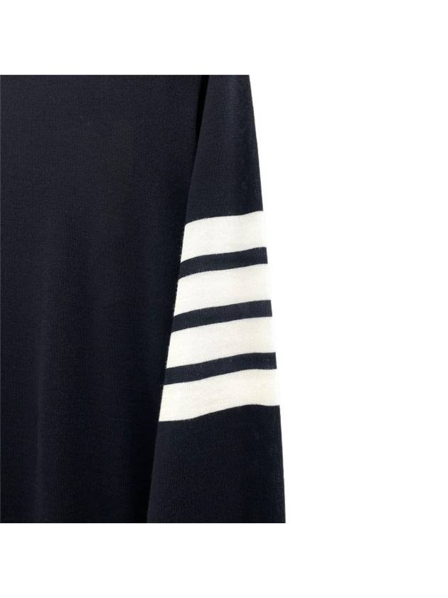 4 Bar Stripe Classic Wool Knit Top Navy - THOM BROWNE - BALAAN 5