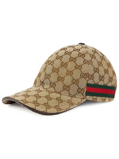 Original GG Web Supreme Canvas Baseball Ball Cap Beige Ebony - GUCCI - BALAAN 2