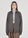 Modal Knit Zip up Cardigan Charcoal - CHANCE'S NOI - BALAAN 1