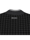 Men s houndstooth pattern full open knit vest 2104GXVR GREY - BLACK&WHITE - BALAAN 4