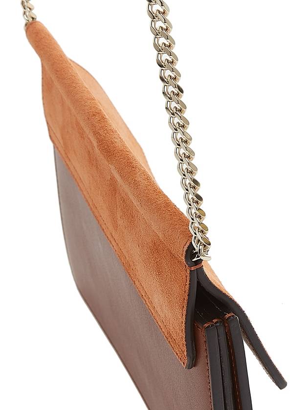 Fay Suede Chain Mini Shoulder Bag Classic Tobacco - CHLOE - BALAAN.