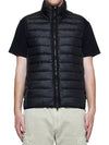 Loom Woven Chambers Recycled Nylon Down TC Vest Black - STONE ISLAND - BALAAN 2