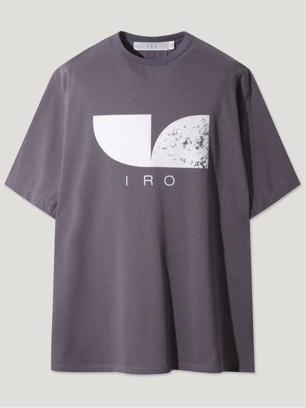 MADELEINE logo semi over cotton T shirt - IRO - BALAAN 6