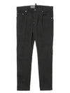 Skater Logo Patch Straight Jeans Black - DSQUARED2 - BALAAN 2