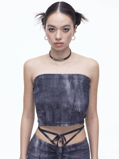 Denim Mesh Top BK - DILETTANTISME - BALAAN 1