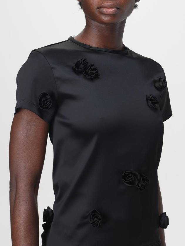 T-shirt Mendoza Sportmax in raso con fiori applicati - MAX MARA SPORTMAX - BALAAN 5