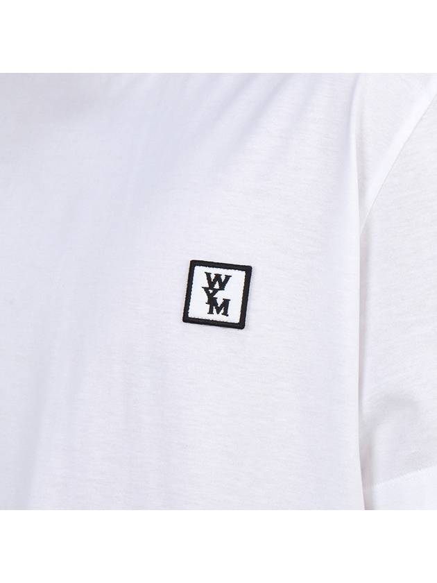 Men's Back Logo Cotton Short Sleeve T-Shirt White - WOOYOUNGMI - BALAAN 7