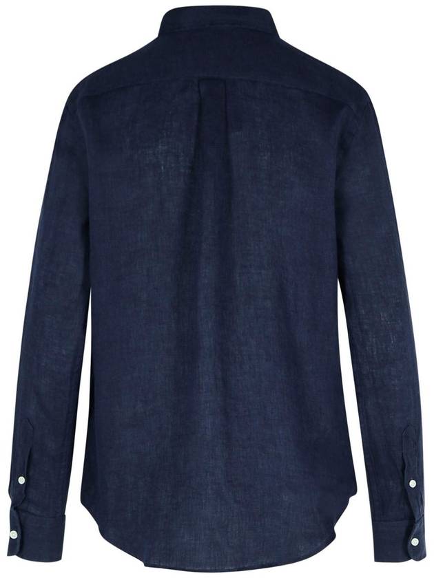 Polo Ralph Lauren Navy Linen Shirt - POLO RALPH LAUREN - BALAAN 3