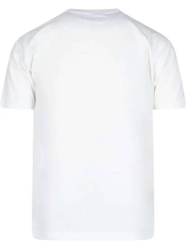 Shoulder Logo Round Short Sleeve T-Shirt White - STONE ISLAND - BALAAN 5