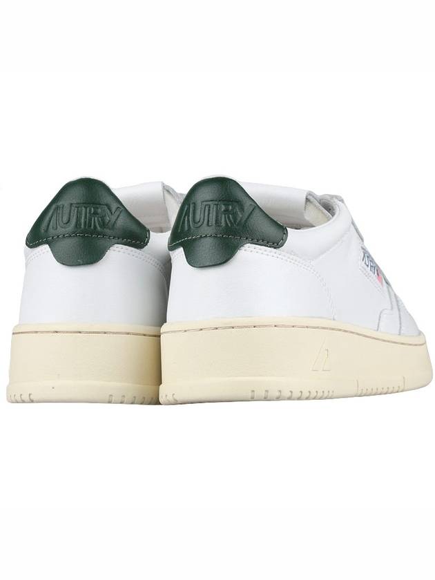 Men's Medalist Leather Low Top Sneakers White Green - AUTRY - BALAAN 6