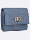 Wallet Denim Blue Cannage Sheepskin S3105UNJB M90B - DIOR - BALAAN 2