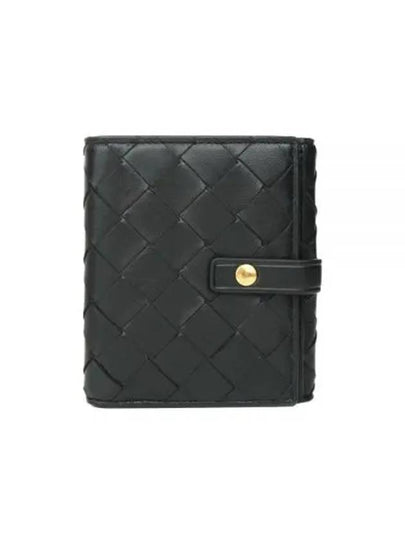 Intrecciato Mini Half Wallet Black - BOTTEGA VENETA - BALAAN 2