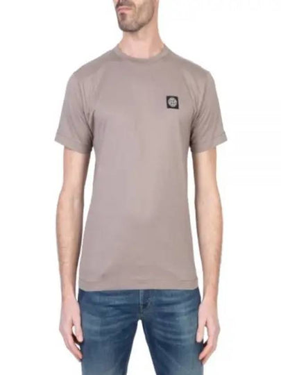 Logo Patch Short Sleeves T-Shirt Dove Grey - STONE ISLAND - BALAAN 2