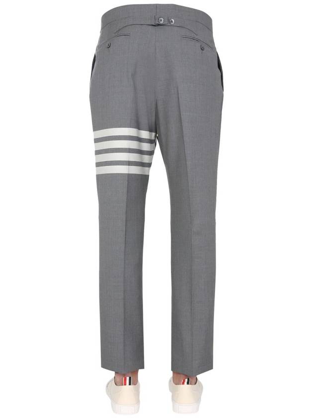 Diagonal Plain Weave Classic Wool Slacks Medium Grey - THOM BROWNE - BALAAN 5