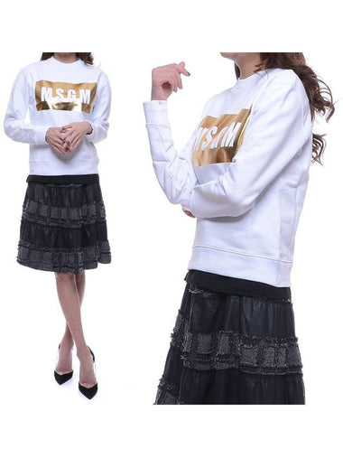 Women's Box Logo Sweatshirt 2841MDM96_207299_01A_20S - MSGM - BALAAN 1