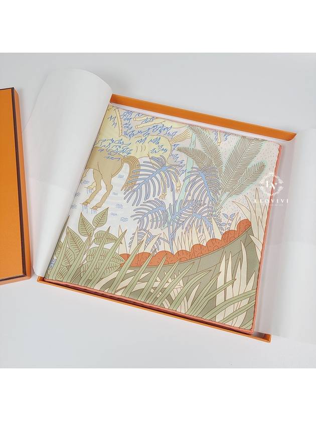 Le Carnaval Des Animaux 90 Scarf Bleu - HERMES - BALAAN 4